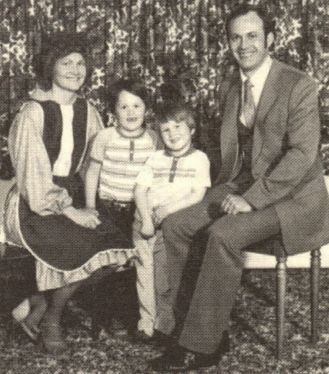 William Daly Family, 1983. Belinda, Trevor, Travis and William (Bill).