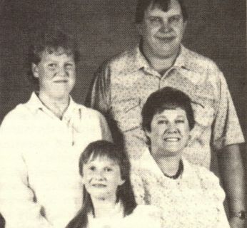 Neal Dutton Family. Back row: Danell and Jay. Front: Jaylene and Tonya.