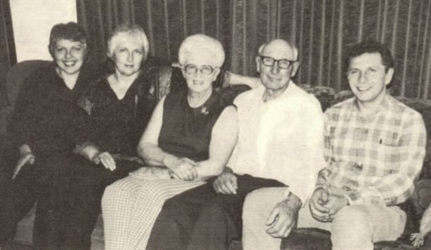 Lee Boyer Family, Christmas 1982, L-R: Betty Leona Ruiz, Velma Louise Marie, Lee Robert and Larry Lee Boyer.