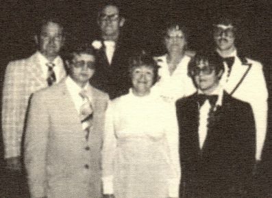 Stanley 'Buck' Boyer Family. Back Row L-R - Ron, Kathleen, Buck, Stanley E. Front Row - Doug, Nellie, Dale.