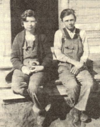 Mabel and Orrin Wood 1929-1930 at Cherry County Rural School.