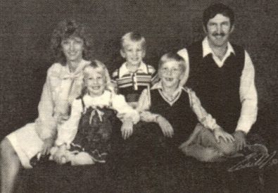 Bruce Bader family November, 1986. Patty, Christine, David, Brad and Bruce