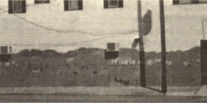 Sandhill scene painted by the Mullen High art class in early 1980s on west side of 'Big Lil's' Bar