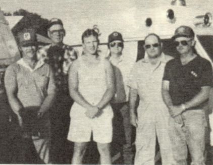 Active Ambulance Drivers 1988 Back Row - L-R Gene Kehr, Doug Boyer Front - Wes Skillings, Dean Boyer, Stanley Boyer, Mike Arends - some not available