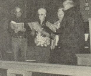 Dry Valley Quartet at Calf sale 1984 Leonard Ridenour, Erma Boyer, Ona Warden and Ivan Boyer